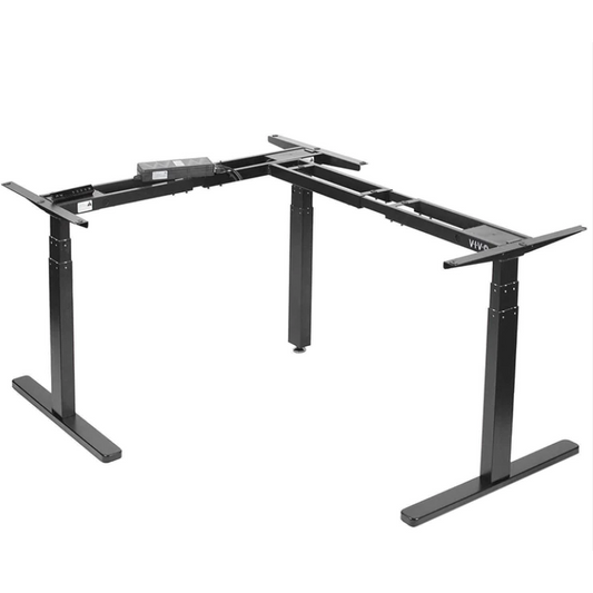 Height Adjustable Corner 3 Leg Standing Desk Frame